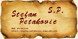 Stefan Petaković vizit kartica